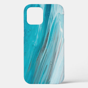 Hand drawn gouache painting. Abstract art backgrou iPhone 12 Case