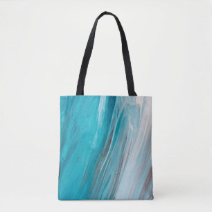 Hand drawn gouache painting. Abstract art backgrou Tote Bag