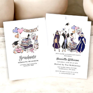 Hand Drawn Graduate class of 2026 Celebration Invitation