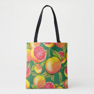 Hand Drawn Grapefruits Seamless Pattern Tote Bag
