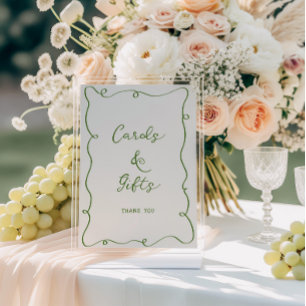 Hand Drawn Green Frame Cards & Gifts Poster