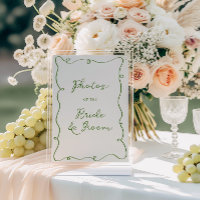 Hand Drawn Green Frame Wedding