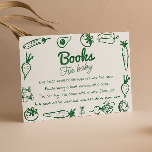 Hand Drawn Green Locally Grown Book Request Enclosure Card
