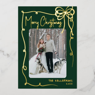 Hand Drawn Green Whimsical Merry Christmas