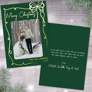 Hand Drawn Green Whimsical Merry Christmas