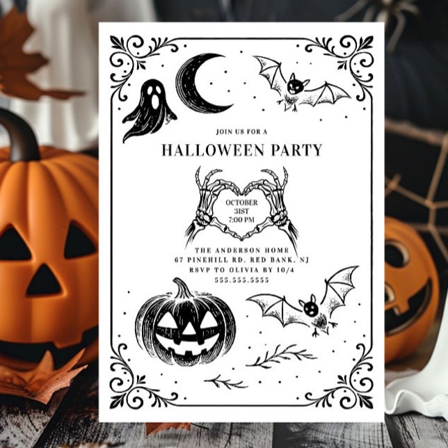 Hand Drawn Halloween Party Invitation (Creator Uploaded)