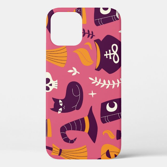 Hand-drawn Halloween, spooky seamless pattern. Case-Mate iPhone Case (Back)
