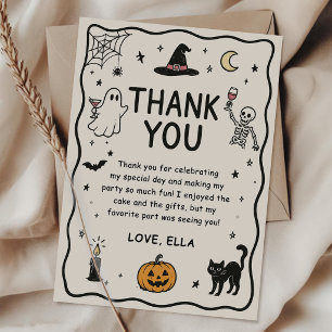 Hand Drawn Halloween Thank You Card