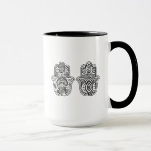 Hand Drawn Hamsa With Ornaments Mug