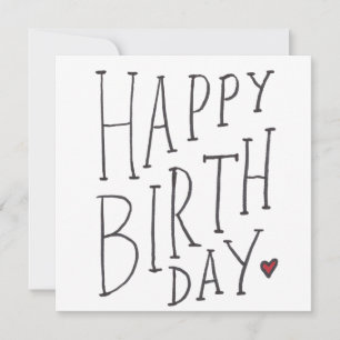 Hand Drawn Happy Birthday Card