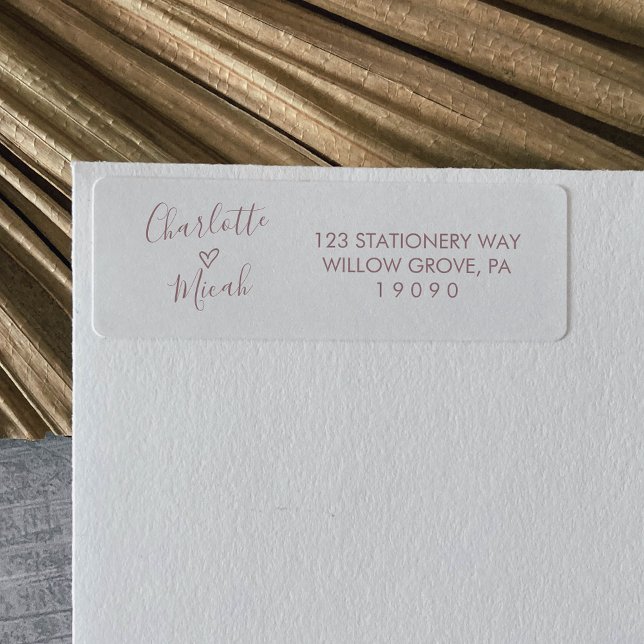 Hand Drawn Heart | Blush Pink Wedding Label (Creator Uploaded)