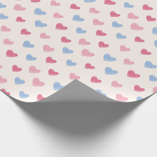 Hand Drawn Heart Doodle Pattern Wrapping Paper