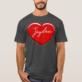 Hand Drawn Heart JaydenFirst Name Hearts I Love Ja T-Shirt