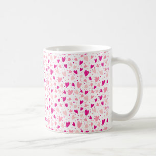 Hand-Drawn Heart Pattern Coffee Mug