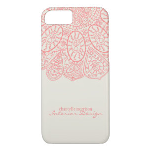 Hand Drawn Henna Circle Pattern Design Business Case-Mate iPhone Case