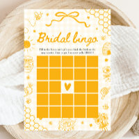 Hand Drawn Honey Bee Bridal Bingo Baby Shower Game