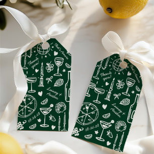 Hand-Drawn Illustrated Wedding Welcome  Gift Tags