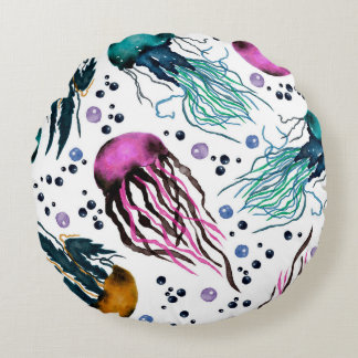 Hand drawn illustration. Seamless pattern. Digital Round Cushion