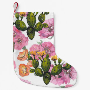 Hand drawn illustration. Watercolor drawing. Cute Small Christmas Stocking