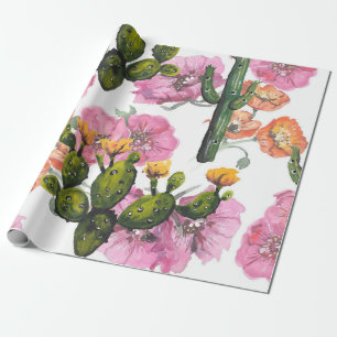 Hand drawn illustration. Watercolor drawing. Cute Wrapping Paper