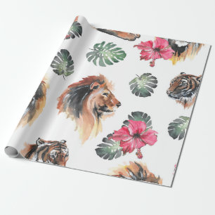 Hand drawn illustration. Watercolor seamless patte Wrapping Paper