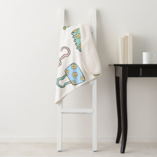 Hand drawn illustrations for kids Nursery artwork Sherpa Blanket