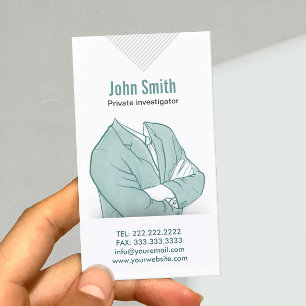 Hand Drawn Investigator Business Card