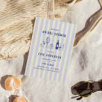 Hand Drawn Italian Food Striped Bridal Shower