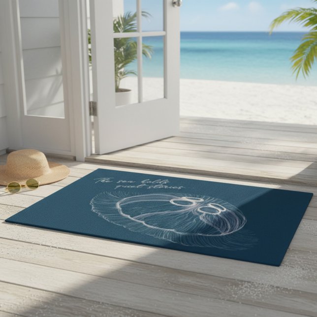 Hand drawn Jellyfish Art  Doormat (Creator Uploaded)
