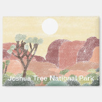 Hand Drawn Joshua Tree National Park Magnet