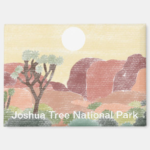 Hand Drawn Joshua Tree National Park Magnet