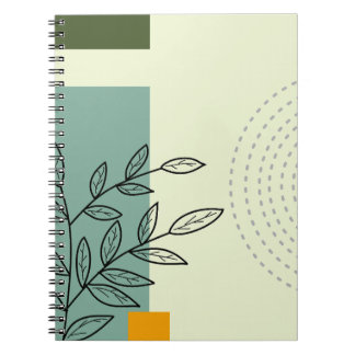 hand drawn leaf element Spiral Photo Notebook
