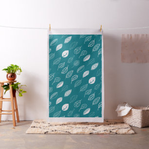 Hand Drawn Leaves Fabric Design