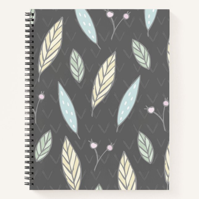 Hand Drawn Leaves Notebook (Front)