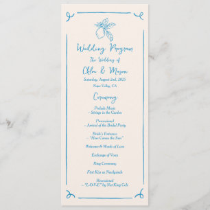 Hand Drawn Lemon Flat Program Programme