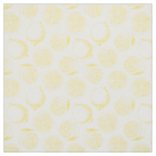 Hand drawn lemon pattern fabric