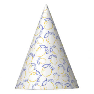 Hand Drawn Lemon Pattern Party Hat