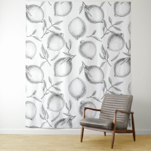 Hand drawn Lemon pattern Tapestry