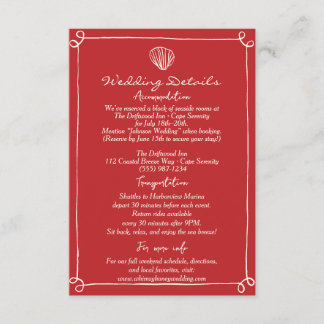 Hand Drawn Lemon Wedding Details & Direction Enclosure Card