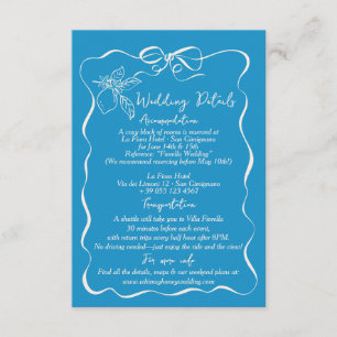 Hand Drawn Lemon Wedding Details Direction Enclosure Card