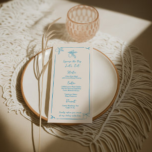 Hand Drawn Lemon Wedding Menu