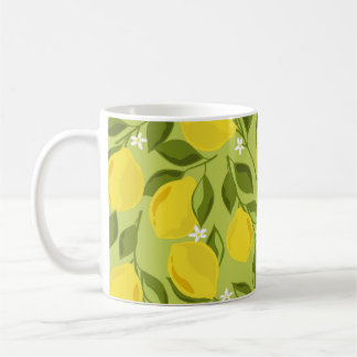 Hand Drawn Lemons Colourful Wallpaper Coffee Mug