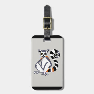 Hand drawn - LEMUR - Primate -Madagascar Luggage Tag