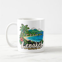 Hand Drawn Lenakel Vanuatu Travel Art Landmark