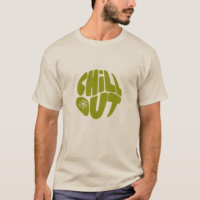 Hand drawn lettering phrase in the shape of a ball T-Shirt (Front)