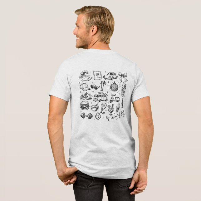 Hand Drawn Lifestyle Clipart Bundle,  Tri-Blend Shirt (Back Full)