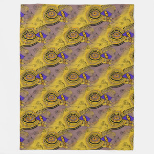Hand Drawn Lines By EDDArt - Come together 6 Fleece Blanket