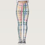 Hand Drawn Lines Colourful Striped Plaid Grid Leggings<br><div class="desc">Hope you like this fun design. Customise it with your own text too. And check my shop for matching items like tshirts, towels, wrapping paper, cards and more! If you'd like something custom please drop me a note. Thanks for checking out my designs!</div>