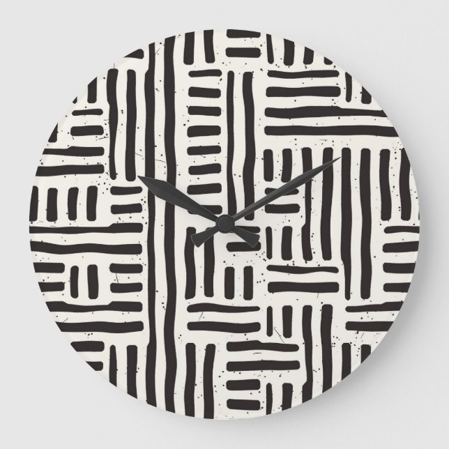 Hand-drawn lines, grungy seamless texture. large clock (Front)