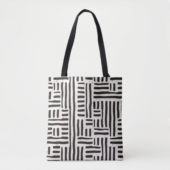 Hand-drawn lines, grungy seamless texture. tote bag (Front)